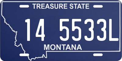 MT license plate 145533L