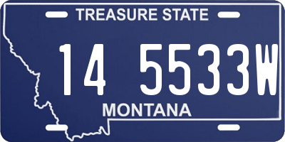 MT license plate 145533W