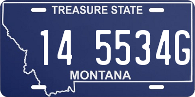 MT license plate 145534G