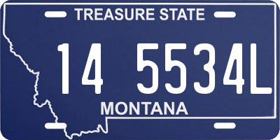 MT license plate 145534L