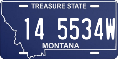 MT license plate 145534W