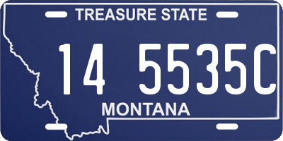 MT license plate 145535C
