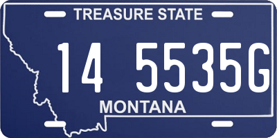 MT license plate 145535G