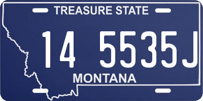 MT license plate 145535J
