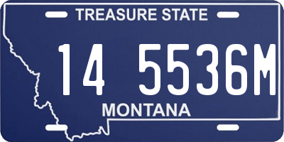 MT license plate 145536M
