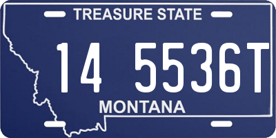 MT license plate 145536T