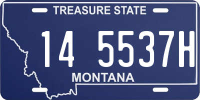 MT license plate 145537H