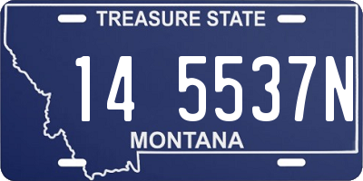 MT license plate 145537N
