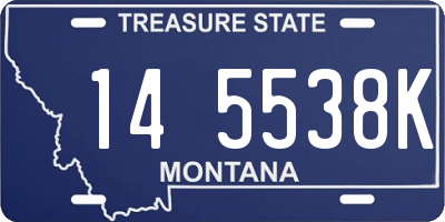 MT license plate 145538K