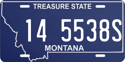 MT license plate 145538S