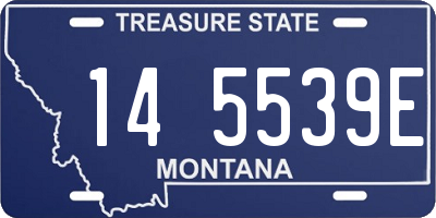 MT license plate 145539E