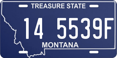 MT license plate 145539F