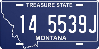 MT license plate 145539J