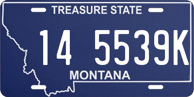 MT license plate 145539K