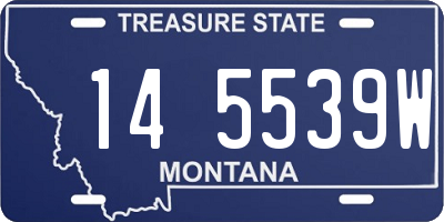 MT license plate 145539W