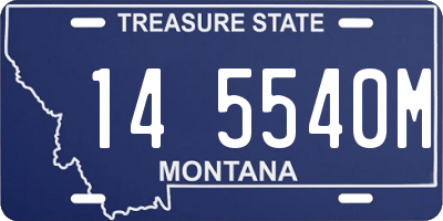 MT license plate 145540M