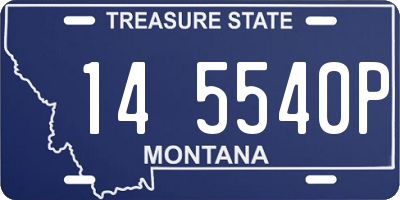 MT license plate 145540P