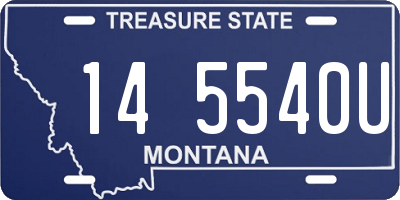 MT license plate 145540U