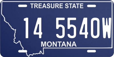 MT license plate 145540W