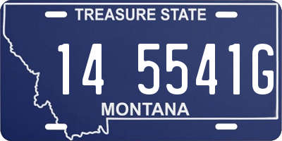 MT license plate 145541G