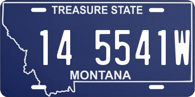 MT license plate 145541W