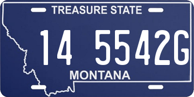 MT license plate 145542G