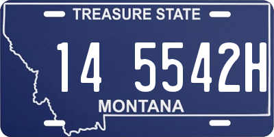 MT license plate 145542H