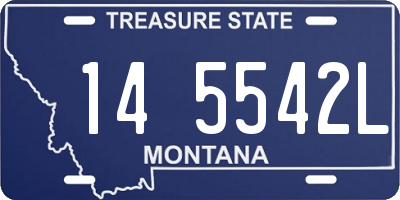 MT license plate 145542L