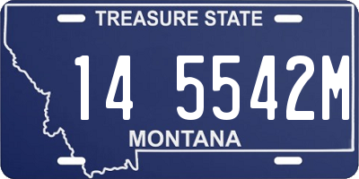 MT license plate 145542M