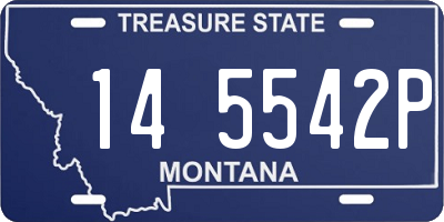 MT license plate 145542P