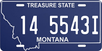 MT license plate 145543I