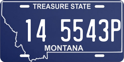 MT license plate 145543P