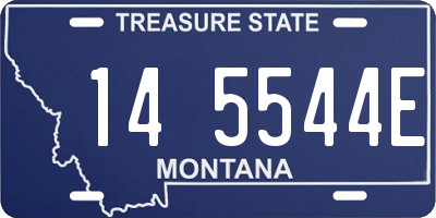 MT license plate 145544E