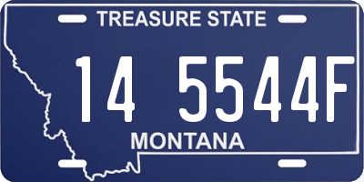 MT license plate 145544F