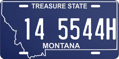 MT license plate 145544H