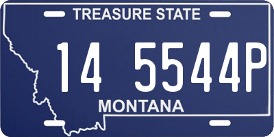 MT license plate 145544P