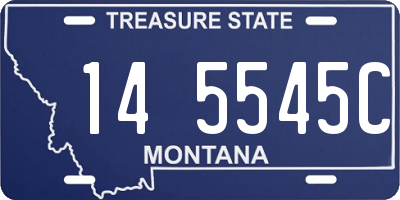 MT license plate 145545C