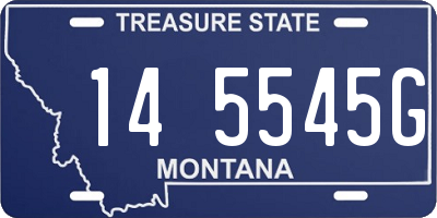 MT license plate 145545G