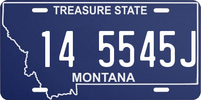 MT license plate 145545J