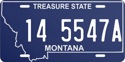 MT license plate 145547A