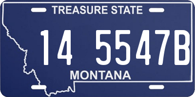 MT license plate 145547B