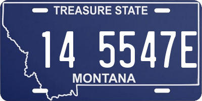 MT license plate 145547E