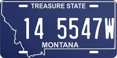MT license plate 145547W