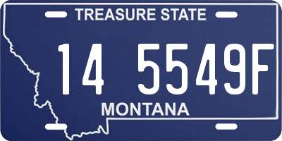 MT license plate 145549F