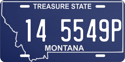 MT license plate 145549P