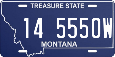MT license plate 145550W