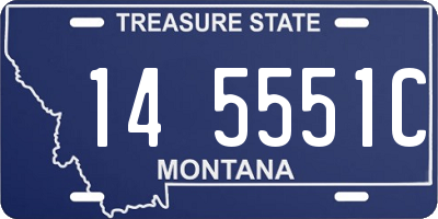 MT license plate 145551C