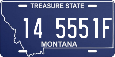 MT license plate 145551F