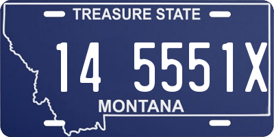 MT license plate 145551X