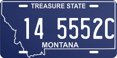 MT license plate 145552C